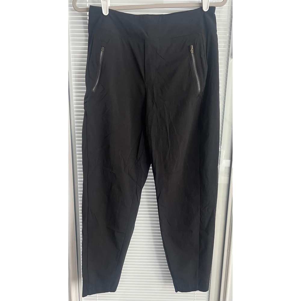 Athleta Trekkie North Outdoor Jogger Black Size 6/P Zip Pockets Stretch
